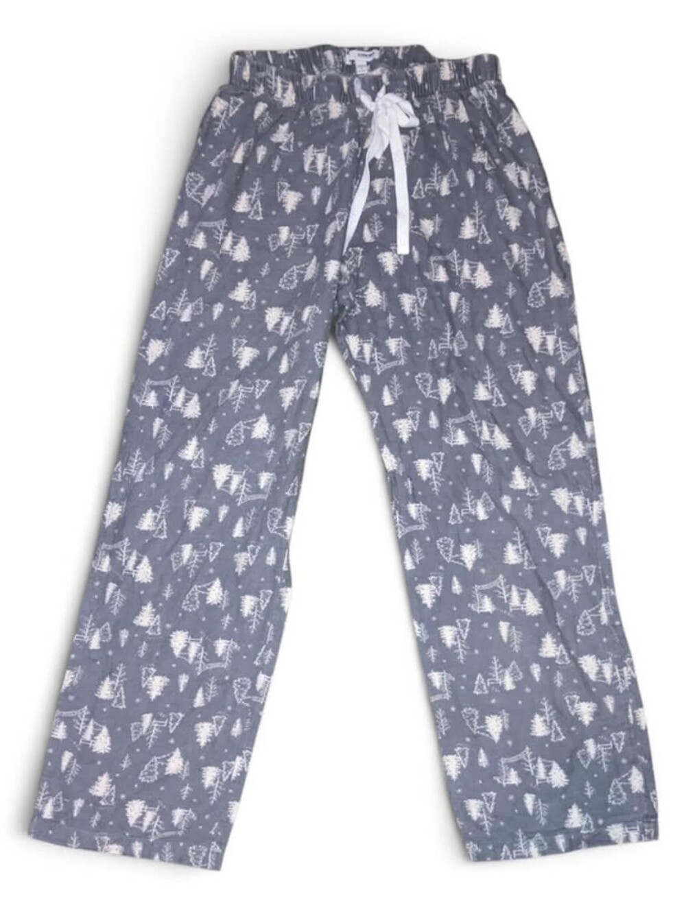 Sonoma Gray and White Tree-Print Pajama Pants